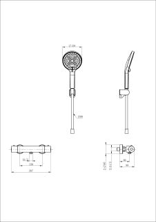 Смеситель для душа Wonzon & Woghand INN 3 WW-B2003-A-CR с термостатом хром